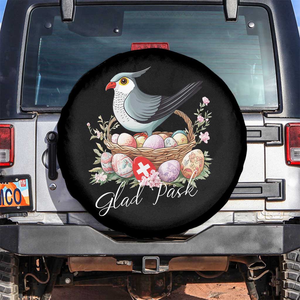 Funny Swedish Easter Day Spare Tire Cover Glad Pask Easter Eggs Cuckoo Bird TS11 No hole Black Print Your Wear