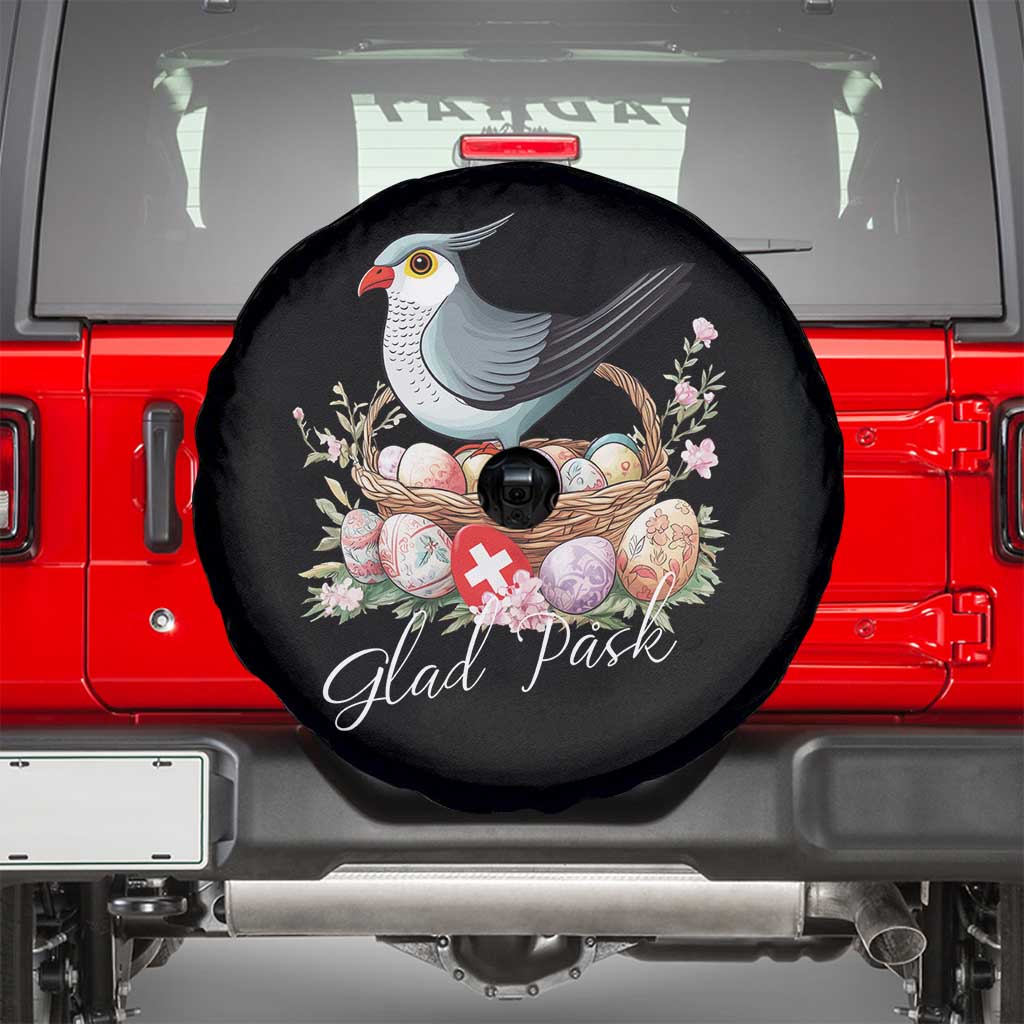 Funny Swedish Easter Day Spare Tire Cover Glad Pask Easter Eggs Cuckoo Bird TS11 Black Print Your Wear