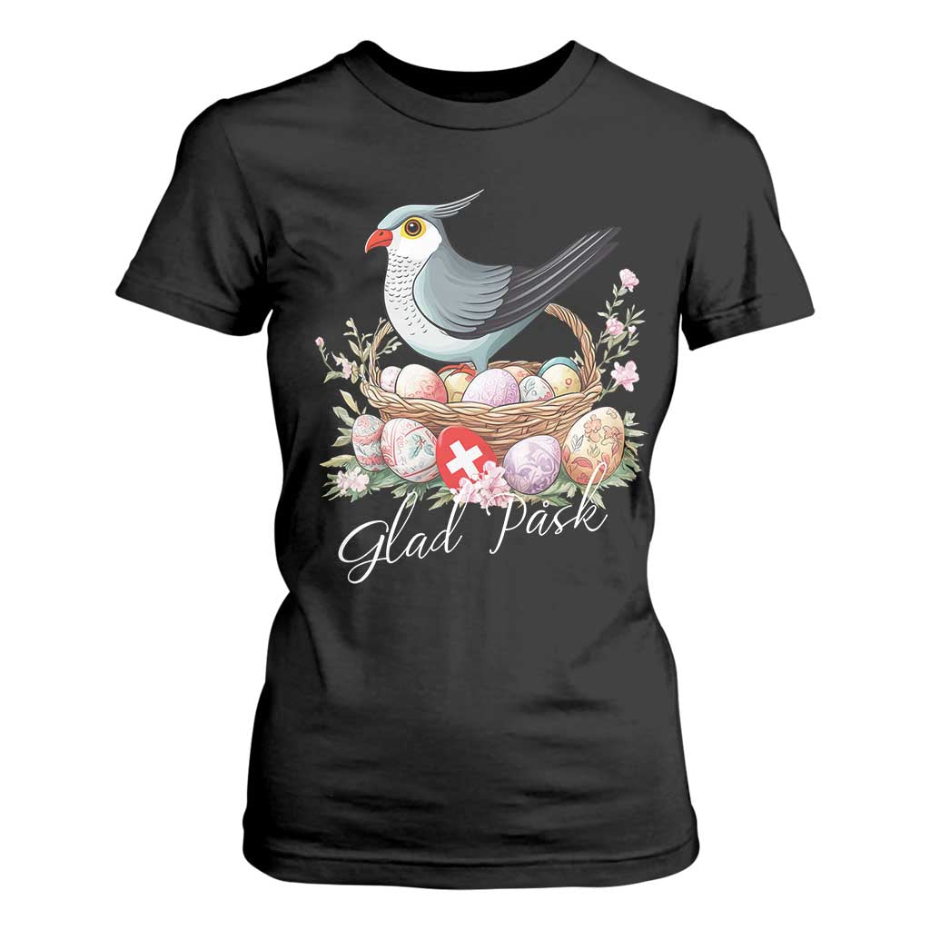 Funny Swedish Easter Day T Shirt For Women Glad Pask Easter Eggs Cuckoo Bird TS11 Black Print Your Wear