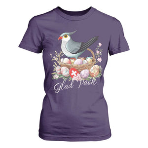 Funny Swedish Easter Day T Shirt For Women Glad Pask Easter Eggs Cuckoo Bird TS11 Purple Print Your Wear
