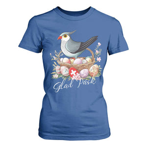 Funny Swedish Easter Day T Shirt For Women Glad Pask Easter Eggs Cuckoo Bird TS11 Royal Blue Print Your Wear