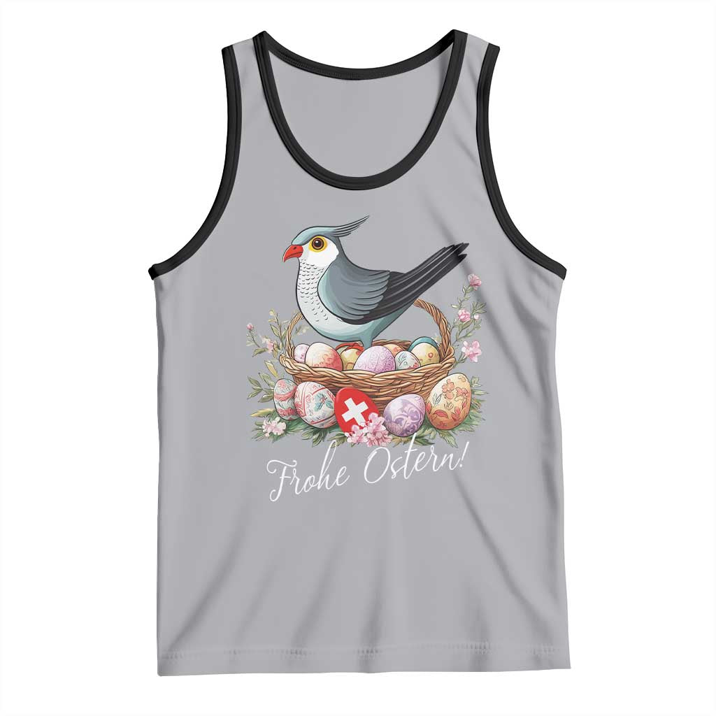 Funny Swedish Easter Day Tank Top Glad Pask Easter Eggs Cuckoo Bird TS11 Athletic Heather Black Print Your Wear