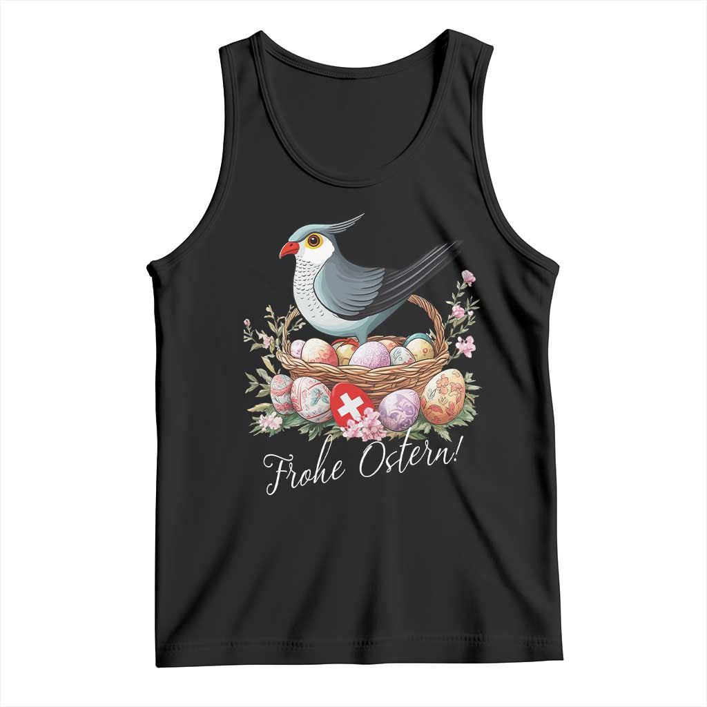 Funny Swedish Easter Day Tank Top Glad Pask Easter Eggs Cuckoo Bird TS11 Black Print Your Wear