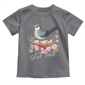 Funny Swedish Easter Day Toddler T Shirt Glad Pask Easter Eggs Cuckoo Bird TS11 Charcoal Print Your Wear