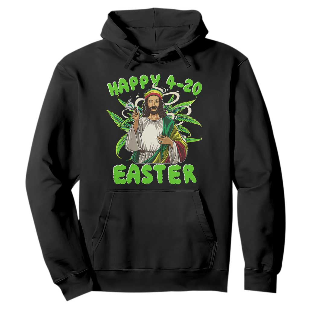 Funny Easter Day Christian Weed Hoodie Happy 420 Easter Jesus Smokes Stoner TS11 Black Print Your Wear
