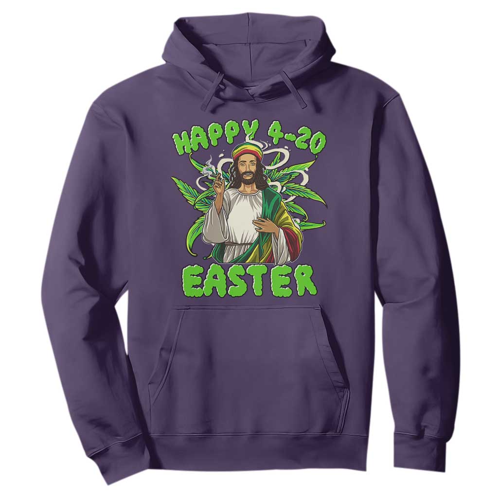Funny Easter Day Christian Weed Hoodie Happy 420 Easter Jesus Smokes Stoner TS11 Purple Print Your Wear