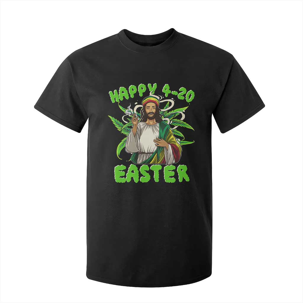 Funny Easter Day Christian Weed T Shirt For Kid Happy 420 Easter Jesus Smokes Stoner TS11 Black Print Your Wear