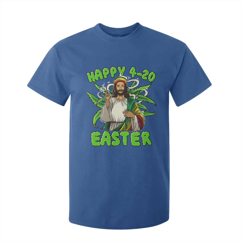 Funny Easter Day Christian Weed T Shirt For Kid Happy 420 Easter Jesus Smokes Stoner TS11 Royal Blue Print Your Wear