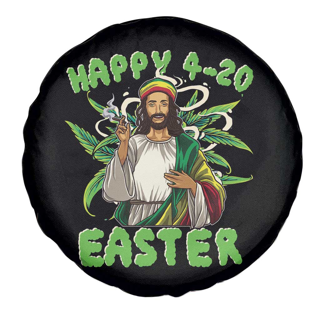 Funny Easter Day Christian Weed Spare Tire Cover Happy 420 Easter Jesus Smokes Stoner TS11 Print Your Wear