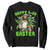 Funny Easter Day Christian Weed Sweatshirt Happy 420 Easter Jesus Smokes Stoner TS11 Black Print Your Wear