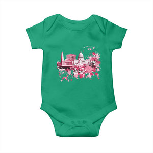 Washington DC Cherry Blossoms Baby Onesie Capitol Building Monuments Memorials Sakura TS11 Irish Green Print Your Wear