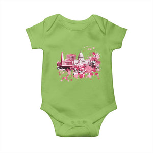 Washington DC Cherry Blossoms Baby Onesie Capitol Building Monuments Memorials Sakura TS11 Lime Print Your Wear