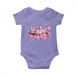 Washington DC Cherry Blossoms Baby Onesie Capitol Building Monuments Memorials Sakura TS11 Violet Print Your Wear