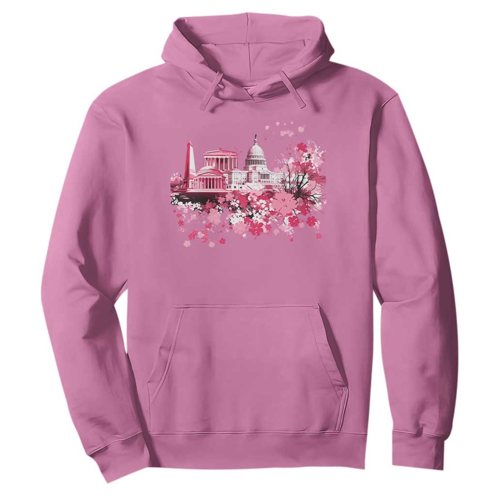 Washington DC Cherry Blossoms Hoodie Capitol Building Monuments Memorials Sakura TS11 Azalea Print Your Wear