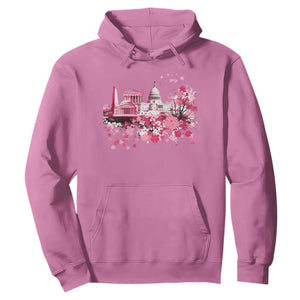 Washington DC Cherry Blossoms Hoodie Capitol Building Monuments Memorials Sakura TS11 Azalea Print Your Wear
