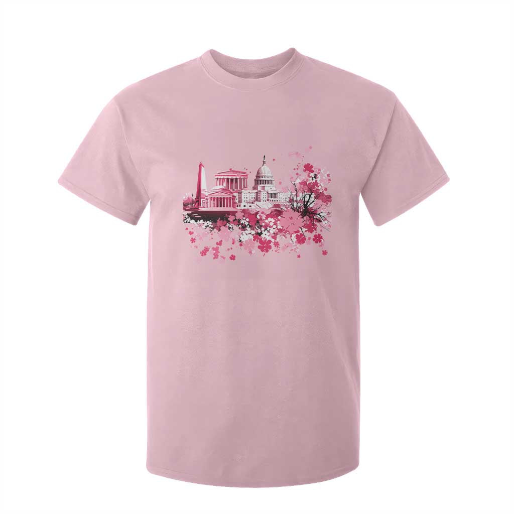 Washington DC Cherry Blossoms T Shirt For Kid Capitol Building Monuments Memorials Sakura TS11 Light Pink Print Your Wear