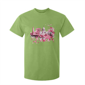 Washington DC Cherry Blossoms T Shirt For Kid Capitol Building Monuments Memorials Sakura TS11 Lime Print Your Wear