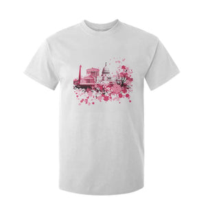 Washington DC Cherry Blossoms T Shirt For Kid Capitol Building Monuments Memorials Sakura TS11 White Print Your Wear