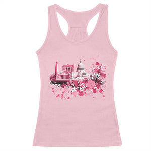 Washington DC Cherry Blossoms Racerback Tank Top Capitol Building Monuments Memorials Sakura TS11 Light Pink Print Your Wear
