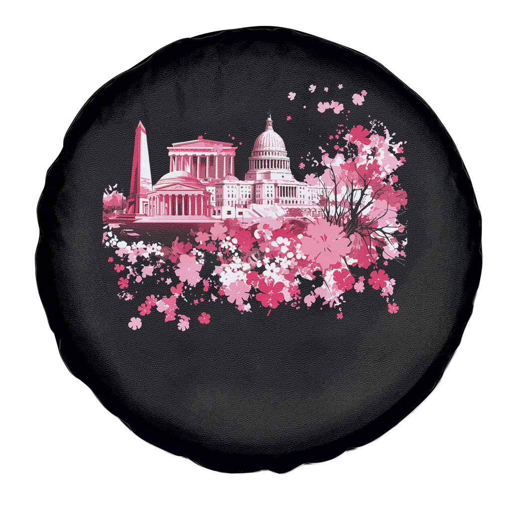 Washington DC Cherry Blossoms Spare Tire Cover Capitol Building Monuments Memorials Sakura TS11 Print Your Wear