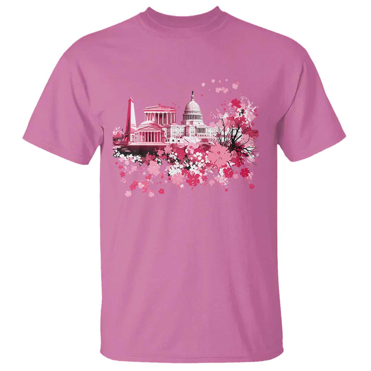 Washington DC Cherry Blossoms T Shirt Capitol Building Monuments Memorials Sakura TS11 Azalea Print Your Wear