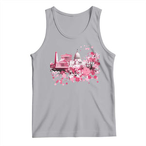 Washington DC Cherry Blossoms Tank Top Capitol Building Monuments Memorials Sakura TS11 Athletic Heather Print Your Wear