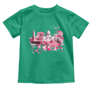 Washington DC Cherry Blossoms Toddler T Shirt Capitol Building Monuments Memorials Sakura TS11 Irish Green Print Your Wear