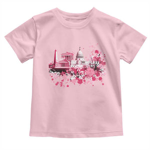 Washington DC Cherry Blossoms Toddler T Shirt Capitol Building Monuments Memorials Sakura TS11 Light Pink Print Your Wear
