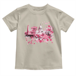 Washington DC Cherry Blossoms Toddler T Shirt Capitol Building Monuments Memorials Sakura TS11 Sand Print Your Wear