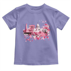 Washington DC Cherry Blossoms Toddler T Shirt Capitol Building Monuments Memorials Sakura TS11 Violet Print Your Wear