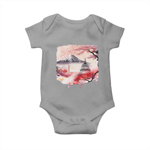 Washington DC Cherry Blossoms Monuments Memorials Baby Onesie Japanese Art Style Mount Fuji Sakura TS11 Sport Gray Print Your Wear
