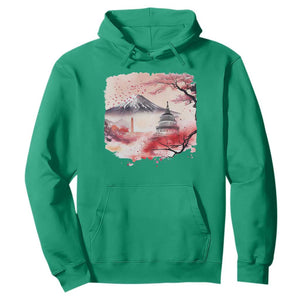 Washington DC Cherry Blossoms Monuments Memorials Hoodie Japanese Art Style Mount Fuji Sakura TS11 Irish Green Print Your Wear