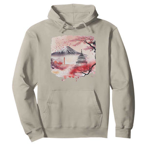 Washington DC Cherry Blossoms Monuments Memorials Hoodie Japanese Art Style Mount Fuji Sakura TS11 Sand Print Your Wear