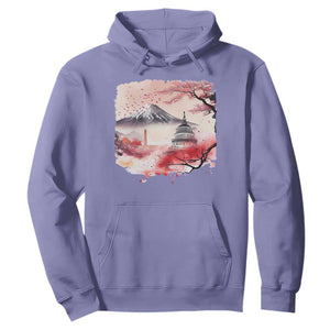 Washington DC Cherry Blossoms Monuments Memorials Hoodie Japanese Art Style Mount Fuji Sakura TS11 Violet Print Your Wear