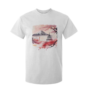 Washington DC Cherry Blossoms Monuments Memorials T Shirt For Kid Japanese Art Style Mount Fuji Sakura TS11 White Print Your Wear