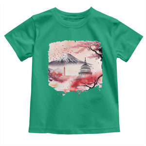 Washington DC Cherry Blossoms Monuments Memorials Toddler T Shirt Japanese Art Style Mount Fuji Sakura TS11 Irish Green Print Your Wear