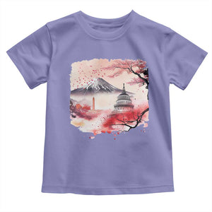 Washington DC Cherry Blossoms Monuments Memorials Toddler T Shirt Japanese Art Style Mount Fuji Sakura TS11 Violet Print Your Wear