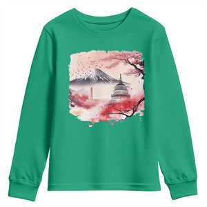 Washington DC Cherry Blossoms Monuments Memorials Youth Sweatshirt Japanese Art Style Mount Fuji Sakura TS11 Irish Green Print Your Wear