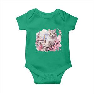 Washington DC Cat Cherry Blossoms Baby Onesie Capitol Building Monuments Memorials Sakura TS11 Irish Green Print Your Wear