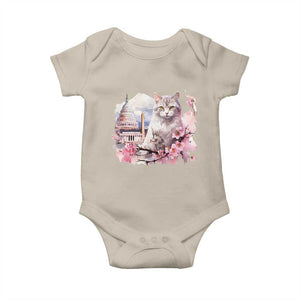 Washington DC Cat Cherry Blossoms Baby Onesie Capitol Building Monuments Memorials Sakura TS11 Sand Print Your Wear