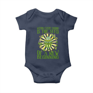Within Every Ending Is The Seed Of A New Beginning Baby Onesie Ostara Pagan Eostre Easter Day TS11 Navy Print Your Wear