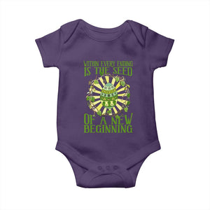 Within Every Ending Is The Seed Of A New Beginning Baby Onesie Ostara Pagan Eostre Easter Day TS11 Purple Print Your Wear