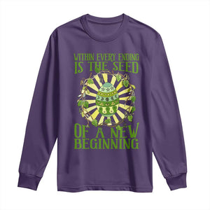 Within Every Ending Is The Seed Of A New Beginning Long Sleeve Shirt Ostara Pagan Eostre Easter Day TS11 Purple Print Your Wear