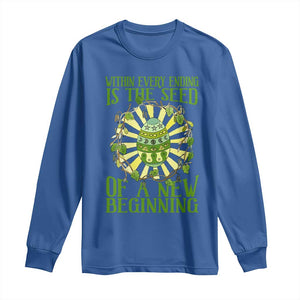 Within Every Ending Is The Seed Of A New Beginning Long Sleeve Shirt Ostara Pagan Eostre Easter Day TS11 Royal Blue Print Your Wear