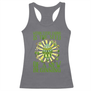 Within Every Ending Is The Seed Of A New Beginning Racerback Tank Top Ostara Pagan Eostre Easter Day TS11 Charcoal Print Your Wear