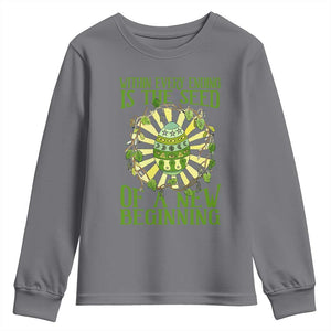 Within Every Ending Is The Seed Of A New Beginning Youth Sweatshirt Ostara Pagan Eostre Easter Day TS11 Charcoal Print Your Wear
