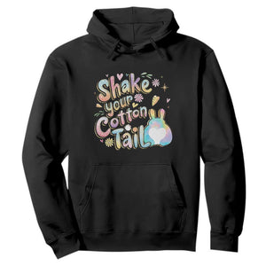 Funny Easter Day Retro Bunny Shake Your Cotton Tail Hoodie TS11 Black Print Your Wear