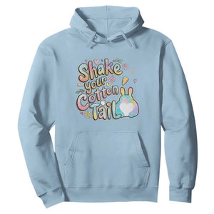Funny Easter Day Retro Bunny Shake Your Cotton Tail Hoodie TS11 Light Blue Print Your Wear