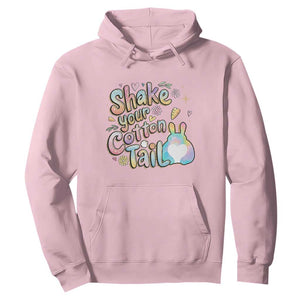 Funny Easter Day Retro Bunny Shake Your Cotton Tail Hoodie TS11 Light Pink Print Your Wear