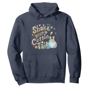 Funny Easter Day Retro Bunny Shake Your Cotton Tail Hoodie TS11 Navy Print Your Wear
